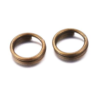 200 anneaux 6x0 7mm double couleur bronze 2 