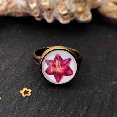 Bague orchidee en bronze 2 