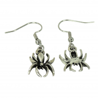 Boucles d oreilles araignee theme halloween breloque couleur argentee 1 photoroom