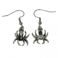 Boucles d oreilles araignee theme halloween breloque couleur argentee 9 photoroom