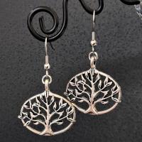Boucles d oreilles arbre de vie argente ovale 1 