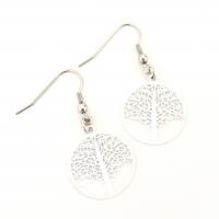 Boucles d oreilles arbre de vie blanc 1