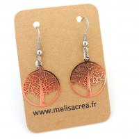 Boucles d oreilles arbre de vie cuivre 2