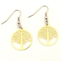 Boucles d oreilles arbre de vie dore 2