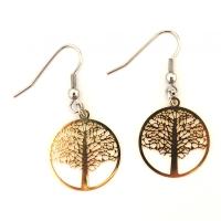 Boucles d oreilles arbre de vie dore 3