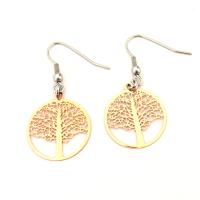 Boucles d oreilles arbre de vie dore 5