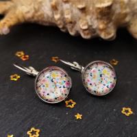Boucles d oreilles argentees a fleurs 5 