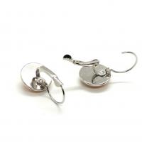 Boucles d oreilles argentees cabochon 12 mm dos 1 