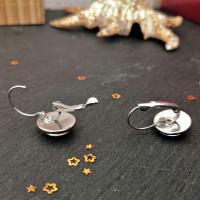 Boucles d oreilles argentees jaune moutarde 3 