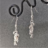 Boucles d oreilles argentees perroquet 1 