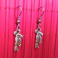 Boucles d oreilles argentees perroquet 3 