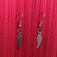 Boucles d oreilles argentees plume 2 