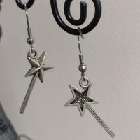 Boucles d oreilles baguettes magiques argente 7 