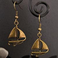 Boucles d oreilles bateau bronze 12 