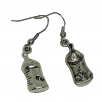 Boucles d oreilles biberon couleur argentee enfance maternite dos creux 3 