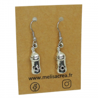 Boucles d oreilles biberon couleur argentee enfance maternite dos creux 6 