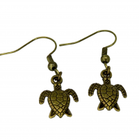 Boucles d oreilles breloque tortue theme marin mer vacances breloque couleur bronze 5 photoroom