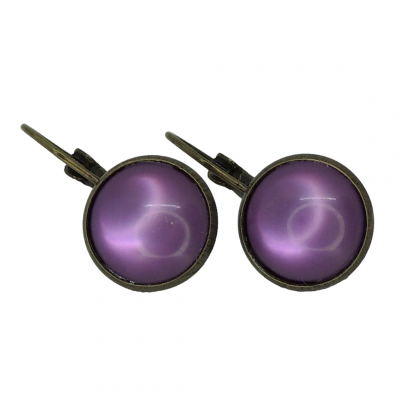 Boucles d oreilles cabochon mauve uni en bronze 2 1 photoroom