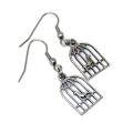 Boucles d oreilles cage a oiseau crochet en acier inoxydable recto verso