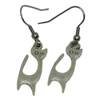 Boucles d oreilles chat breloque argentee recto verso 2 