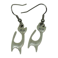 Boucles d oreilles chat breloque argentee recto verso 3 
