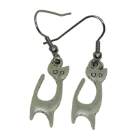 Boucles d oreilles chat breloque argentee recto verso 4 