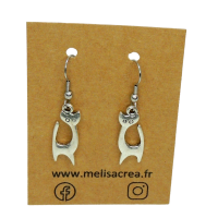Boucles d oreilles chat breloque argentee recto verso 5 