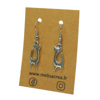 Boucles d oreilles chat breloque argentee recto verso 6 