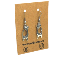 Boucles d oreilles chat breloque argentee recto verso 7 