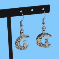 Boucles d oreilles chat sur la lune couleur argentee 13 photoroom 1