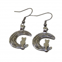 Boucles d oreilles chat sur la lune couleur argentee 3 photoroom 1