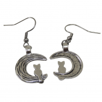 Boucles d oreilles chat sur la lune couleur argentee 4 photoroom 1