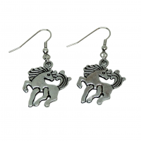 Boucles d oreilles cheval couleur argente 1 