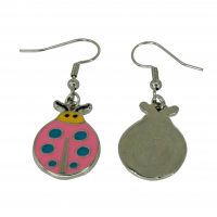 Boucles d oreilles coccinelle couleur rose et bleu breloque argentee email 8 photoroom