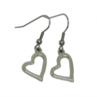 Boucles d oreilles coeur creux couleur argentee 4 