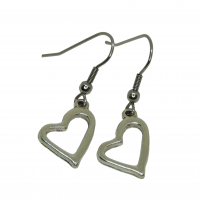 Boucles d oreilles coeur creux couleur argentee 5 