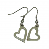 Boucles d oreilles coeur creux couleur argentee 6 