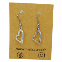 Boucles d oreilles coeur creux couleur argentee 8 