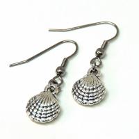 Boucles d oreilles coquillage argente recto verso la petite sirene 2