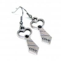 Boucles d oreilles cravate love