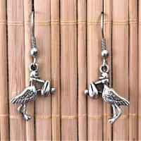 Boucles d oreilles cygogne argente 18 