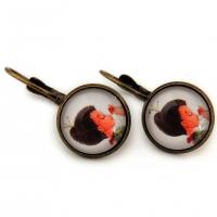 Boucles d oreilles de style dormeuse fille avec coquelicot tulipe 5 2 