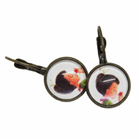Boucles d oreilles de style dormeuse fille avec coquelicot tulipe 9 