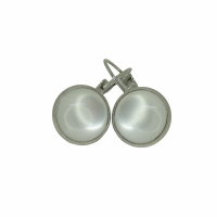 Boucles d oreilles dormeuse cabochon blanc uni argente 11 photoroom
