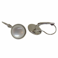 Boucles d oreilles dormeuse cabochon blanc uni argente 3 photoroom