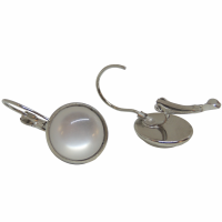 Boucles d oreilles dormeuse cabochon blanc uni argente 5 photoroom