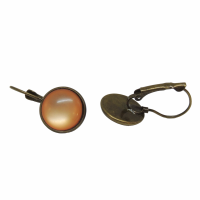 Boucles d oreilles dormeuse cabochon saumon uni en bronze 4 photoroom