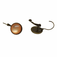 Boucles d oreilles dormeuse cabochon saumon uni en bronze 5 photoroom