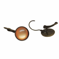 Boucles d oreilles dormeuse cabochon saumon uni en bronze 6 photoroom