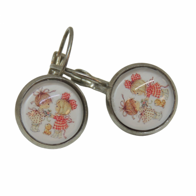 Boucles d oreilles dormeuse en laiton argente sans nickel sans plomb sans cadmium fillettes 2 